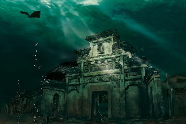 Abandoned Buildings- Underwater City, Sicheng China